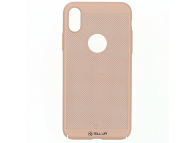 Husa Plastic Tellur Heat Dissipation pentru Apple iPhone X / Apple iPhone XS, Roz Aurie TLL121323 