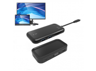 Hub USB Type-C SiGN, Cu Bluetooth Receiver (HDMI, VGA, Jack, USB-C), Negru SN-TVBT01 