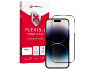 Folie Protectie Ecran Forcell pentru Apple iPhone 14 Pro Max, Sticla Flexibila, Full Glue, 5D, Neagra 