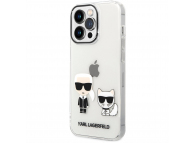 Husa Plastic - TPU Karl Lagerfeld Ikonik pentru Apple iPhone 14 Pro, Karl and Choupette, Transparenta KLHCP14LCKTR 