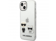 Husa Plastic - TPU Karl Lagerfeld Ikonik pentru Apple iPhone 14, Karl and Choupette, Transparenta KLHCP14SCKTR 