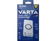 Baterie Externa Powerbank Varta, 20000 mA, Fast Wireless - Power Delivery (PD) - Quick Charge 3.0, 18W, Alba 