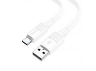 Cablu Date si Incarcare USB la USB Type-C HOCO X84 Solid, 1 m, 3A, Alb (Blister)