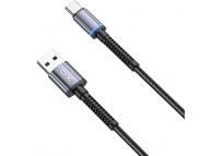 Cablu Date si Incarcare USB la USB Type-C XO Design XO-NB215, 1 m, 2.4A, Negru 