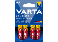 Baterie Varta Longlife Max Power, AA / LR6, Set 4 bucati, 1.5V 04706101404 