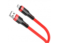 Cablu Date si Incarcare USB la MicroUSB Borofone BU35 Influence, 1.2 m, 2.4A, Rosu 