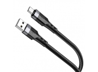 Cablu Date si Incarcare USB la USB Type-C Borofone BU35 Influence, 1.2 m, 3A, Negru 