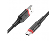 Cablu Date si Incarcare USB la USB Type-C Borofone BX67, 1 m, 3A, Negru 