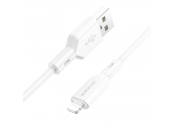 Cablu Date si Incarcare USB la Lightning Borofone BX70, 1 m, 2.4A, Alb 
