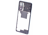 Carcasa Mijloc - Geam Camera Spate Xiaomi Redmi Note 10 Pro, Albastra (Galactic Blue)