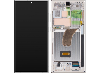 Display cu Touchscreen Samsung Galaxy S23 Ultra S918, cu Rama, Argintiu, Service Pack GH82-30466G