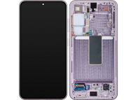 Display cu Touchscreen Samsung Galaxy S23 S911, cu Rama, Roz (Lavender), Service Pack GH82-30480D