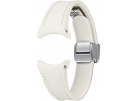 Curea Samsung D-Buckle Hybrid Eco-Leather pentru Galaxy Watch6 / Classic / Watch5 / Pro / Watch4 Series, S/M, Slim, Crem ET-SHR93SUEGEU 