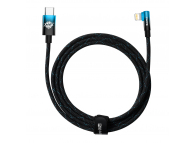 Cablu Date si Incarcare USB-C - Lightning Baseus MVP 2 Elbow Right Angle, 20W, 2m, Albastru CAVP000321 