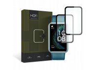 Folie Protectie HOFI Hybrid PRO+ pentru Huawei Watch Fit, Set 2 bucati, Sticla Securizata, Neagra
