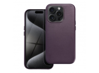 Husa MagSafe pentru Apple iPhone 15 Pro Max, OEM, Leather Mag, Violet 
