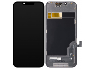 Display cu Touchscreen ZY pentru Apple iPhone 13, cu Rama, Versiune LCD In-Cell IC Movable, Negru 