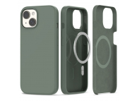 Husa MagSafe pentru Apple iPhone 15, Tech-Protect, Silicone, Kaki 