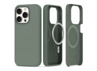 Husa MagSafe pentru Apple iPhone 15 Pro Max, Tech-Protect, Silicone, Kaki 