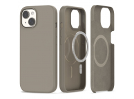 Husa MagSafe pentru Apple iPhone 15, Tech-Protect, Silicone, Maro 