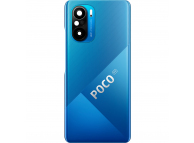 Capac Baterie Xiaomi Poco F3, Albastru (Ocean Blue), Service Pack 56000CK11A00 