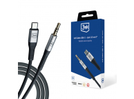 Cablu Audio USB-C - 3.5mm 3MK, 1m, Negru 