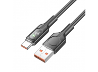 Cablu Date si Incarcare USB-A - USB-C HOCO U120, 100W, 1m, Negru 