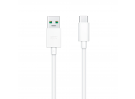Cablu Date si Incarcare USB-A - USB-C Oppo DL129, 65W, 1m, Alb