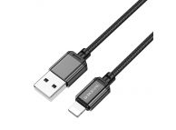 Cablu Date si Incarcare USB-A - Lightning Borofone BX87 Sharp, 18W, 1m, Negru 