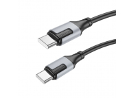 Cablu Date si Incarcare USB-C - USB-C Borofone BX101 Creator, 60W, 1m, Negru 