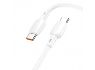 Cablu Date si Incarcare USB-C - USB-C Borofone BX93, 100W, 1m, Alb 