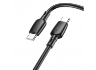 Cablu Date si Incarcare USB-C - USB-C Borofone BX93, 60W, 1m, Negru 