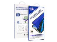 Folie de protectie Ecran Anti Blue Light OEM pentru Apple iPhone 14 Pro, Sticla Securizata, Full Glue, Neagra