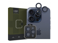 Folie de protectie Camera spate HOFI CamRing PRO+ pentru Apple iPhone 15 Pro Max / 15 Pro, Sticla Securizata, Full Glue, Bleumarin 