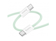 Cablu Date si Incarcare USB-C - USB-C HOCO X104, 60W, 2m, Verde 