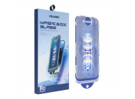 Folie de protectie Ecran Veason PRO pentru Apple iPhone 15, Sticla Securizata, Full Glue, 6D, Neagra 