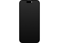 Display cu Touchscreen pentru Apple iPhone 15 Pro, cu Rama, Versiune LCD In-Cell, Negru