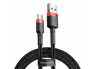 Cablu Date si Incarcare USB-A - USB-C Baseus Cafule, 18W, 0.5m, Rosu CATKLF-D91 