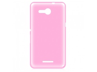 Husa silicon TPU Sony Xperia E4g Ultra Slim roz transparenta