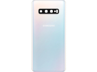 Capac Baterie Samsung Galaxy S10 G973, Cu Geam Camera Spate, Alb (Prism White)