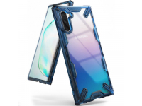 Husa Plastic - TPU Ringke Fusion X pentru Samsung Galaxy Note 10 N970 / Samsung Galaxy Note 10 5G N971, Albastra - Transparenta FUSG0028