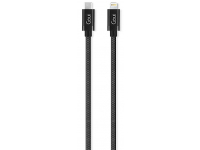 Cablu Date si Incarcare USB-C - Lightning Goui Metallic, 18W, 1m, Negru G-METALLICC94BK
