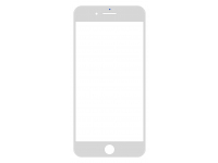 Geam Ecran Apple iPhone 8 Plus, cu Rama si Adeziv OCA, Alb