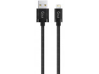 Cablu Date si Incarcare USB-A - Lightning Goui Metallic, 18W, 1m, Negru G-LC8PIN-02BK