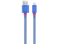 Cablu Date si Incarcare USB la Lightning Goui, 1 m, Albastru G-8PINFASHIONB