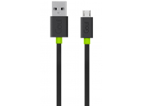 Cablu Date si Incarcare USB la MicroUSB Goui Flat, 1.5 m, Negru G-MICROFALT-K