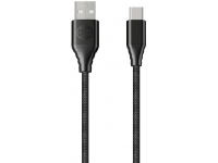 Cablu Date si Incarcare USB la USB Type-C Forever Core Classic, 3A, 1.5 m, Negru
