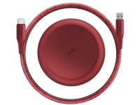 Cablu Date si Incarcare USB-A - USB-C UNIQ Halo, 18W, 1.2m, Rosu