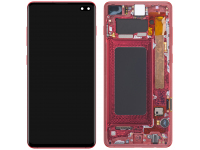 Display - Touchscreen Samsung Galaxy S10+ G975, Cu Rama, Rosu (Cardinal Red) GH82-18849H