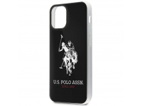 Husa pentru Apple iPhone 12 / 12 Pro, U.S. Polo, Shiny Big Logo, Neagra USHCP12MTPUHRBK